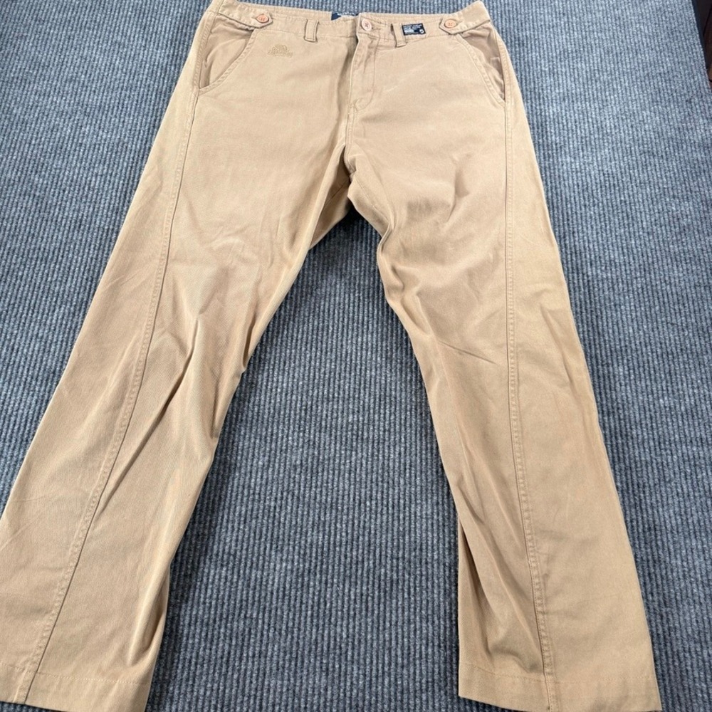 Superdry Limited Edition Chino Pants Straight Leg Mens Size L 36x30 Tan Khaki